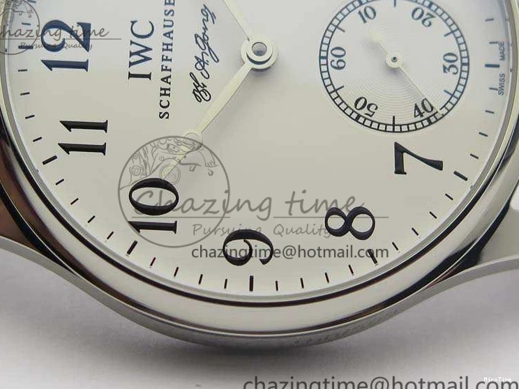 MIROTIME 0423 Durable Portuguese Fa Jones IW544202 SS GSF 1:1 Best Edition White Dial On Leather Strap 7229